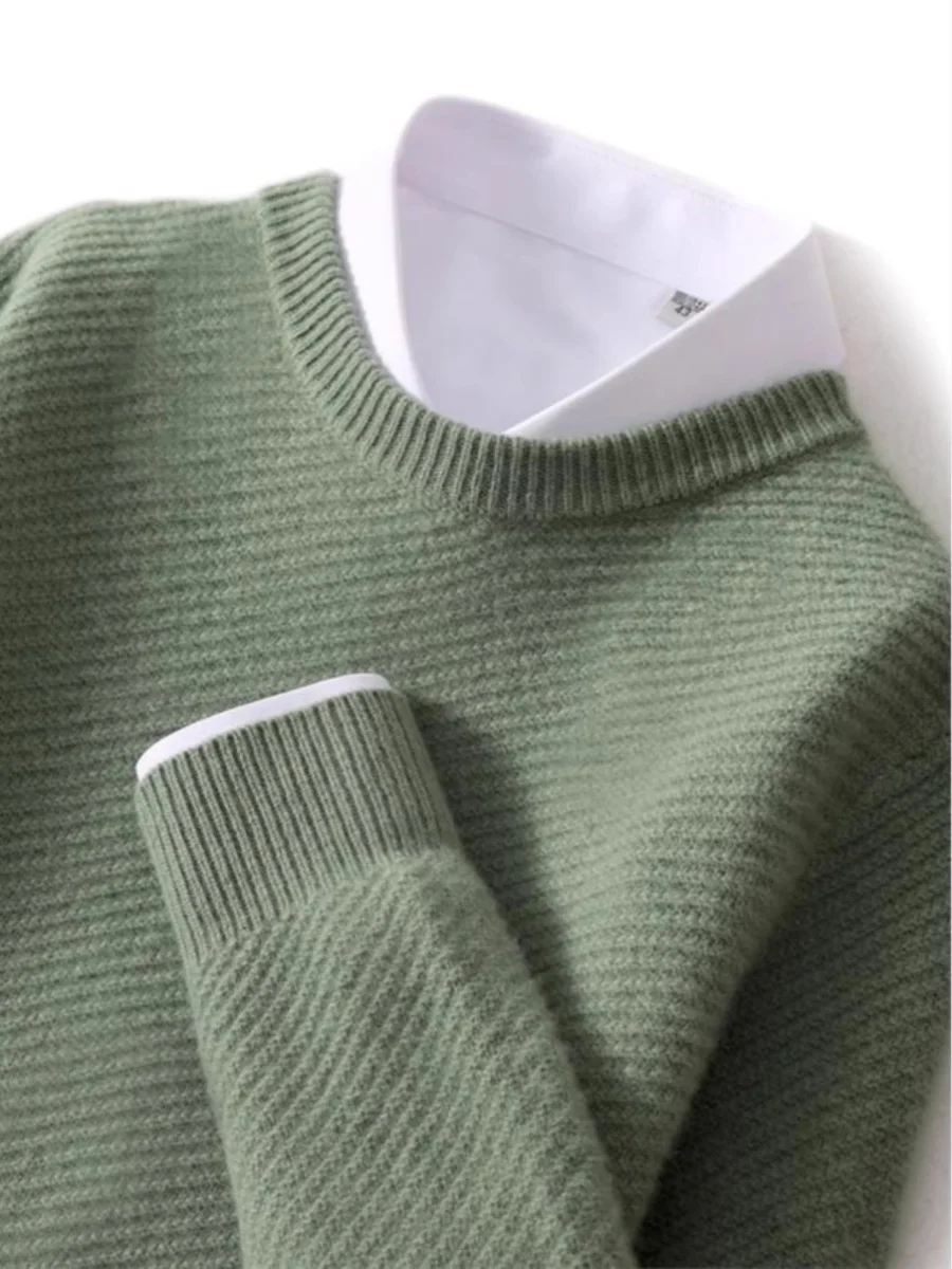 Spring Thickened Woolen Knitted Sweater Men's round Neck Casual Loose Fashionable Large Size Knitted Base Layer Sweater
Spring Thickened Woolen Knitted Sweater Men's round Neck Casual Loose Fashionable Large Size Knitted Base Layer Sweater