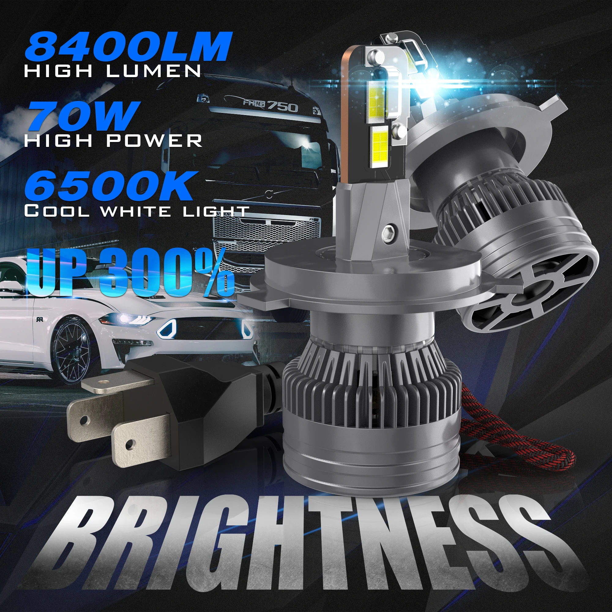 2pcs new LED high and low beam light bulbs silent cooling fan cold white light double-sided CSP chip CSP chip super bright
2pcs new LED high and low beam light bulbs silent cooling fan cold white light double-sided CSP chip CSP chip super bright