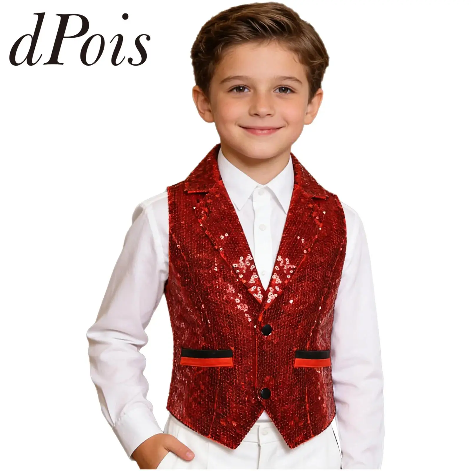 Детский костюм для дискотеки: жилет для мальчиков, ковбойский жилет с пайетками, топ для выступлений, свадебный костюм
Детский костюм для дискотеки: жилет для мальчиков, ковбойский жилет с пайетками, топ для выступлений, свадебный костюм
