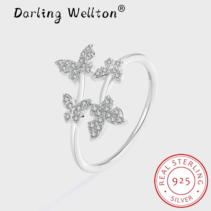 Creative Four Butterfly Full Diamond Couple Ring For Women Double Layer Bow Genuine Sterling Silver Valentine's Day Gift Jewelry
Creative Four Butterfly Full Diamond Couple Ring For Women Double Layer Bow Genuine Sterling Silver Valentine's Day Gift Jewelry