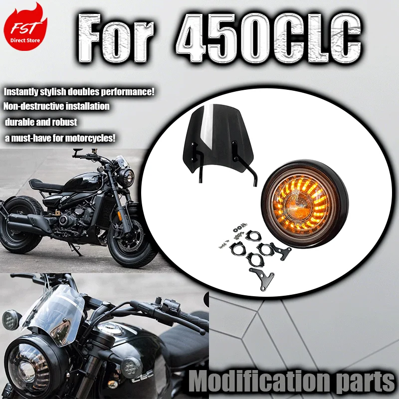 450CLC Modified 7 Inch Retro Round Headlight, Daisy Style Super Bright DRL, Front Windshield & Lamp Cover
450CLC Modified 7 Inch Retro Round Headlight, Daisy Style Super Bright DRL, Front Windshield & Lamp Cover