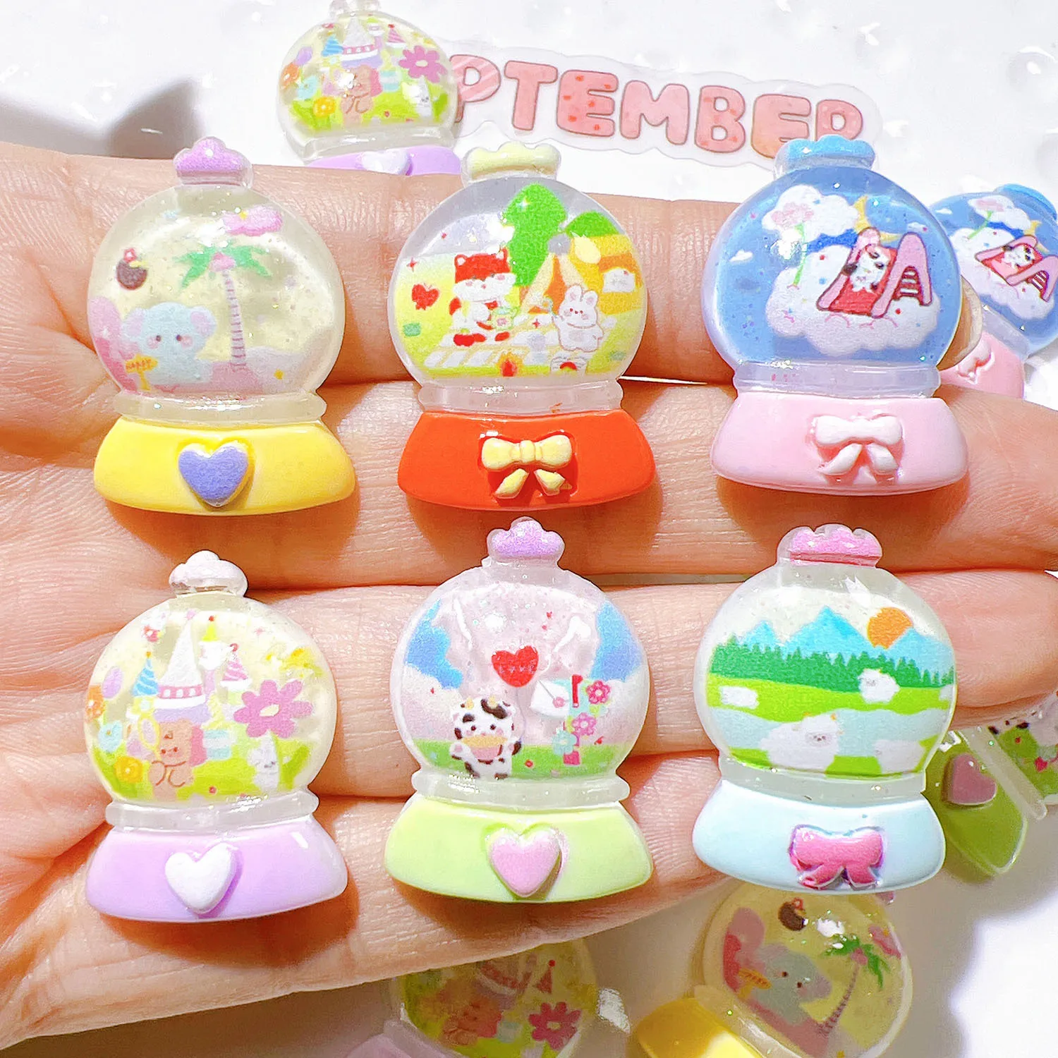 100pcs Kawaii Cartoon Crystal Ball Flat Back Resin Cabochons Scrapbook Diy Wedding Hairpin Accessories Craft
100pcs Kawaii Cartoon Crystal Ball Flat Back Resin Cabochons Scrapbook Diy Wedding Hairpin Accessories Craft