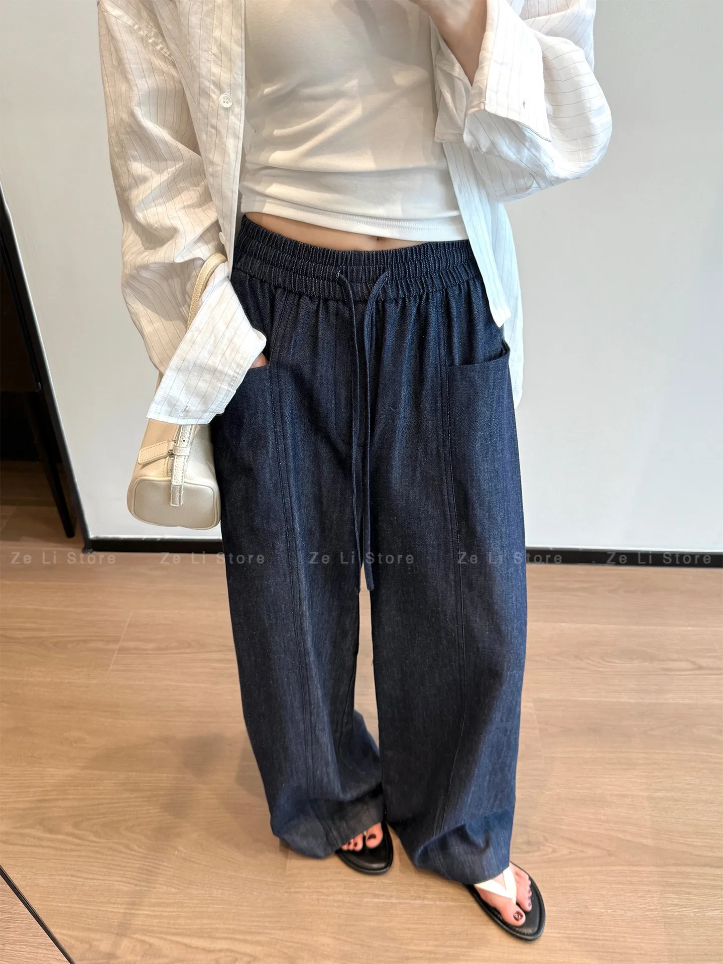 Linen Lyocell Cotton Denim-style Elastic Waist Casual Pants - Versatile Slimming Trousers for Women's Summer
Linen Lyocell Cotton Denim-style Elastic Waist Casual Pants - Versatile Slimming Trousers for Women's Summer