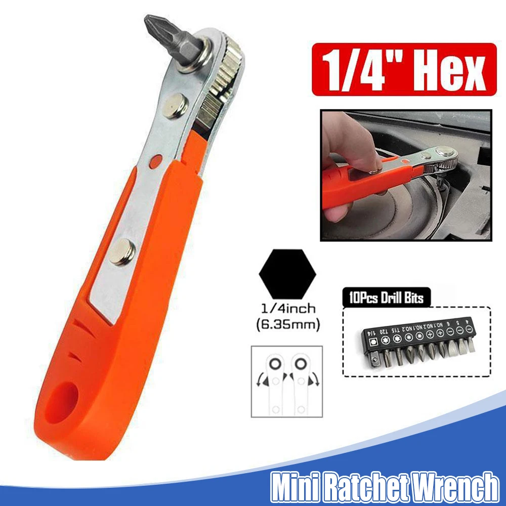Hexagon Ratchet Spanner 1/4inch Mini Quick Release Socket Tools Household Handle Repair Tool Wrench Screwdriver for Car Vehicle
Hexagon Ratchet Spanner 1/4inch Mini Quick Release Socket Tools Household Handle Repair Tool Wrench Screwdriver for Car Vehicle