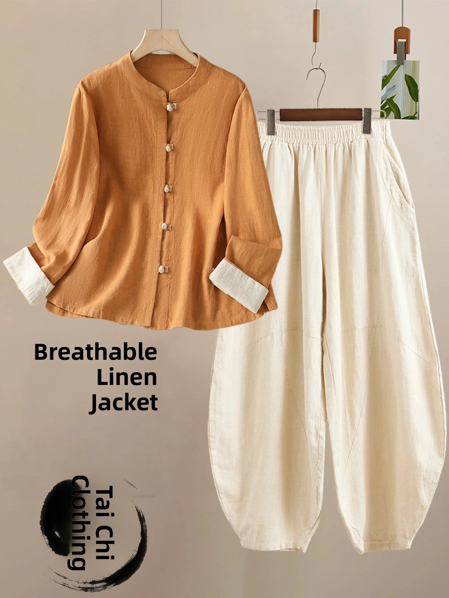 New Chinese Style Large Size Women's Cotton Linen Shirt Upper Body Coat Long Pants Set Buddhist Zen Spirit Spring Autumn
New Chinese Style Large Size Women's Cotton Linen Shirt Upper Body Coat Long Pants Set Buddhist Zen Spirit Spring Autumn