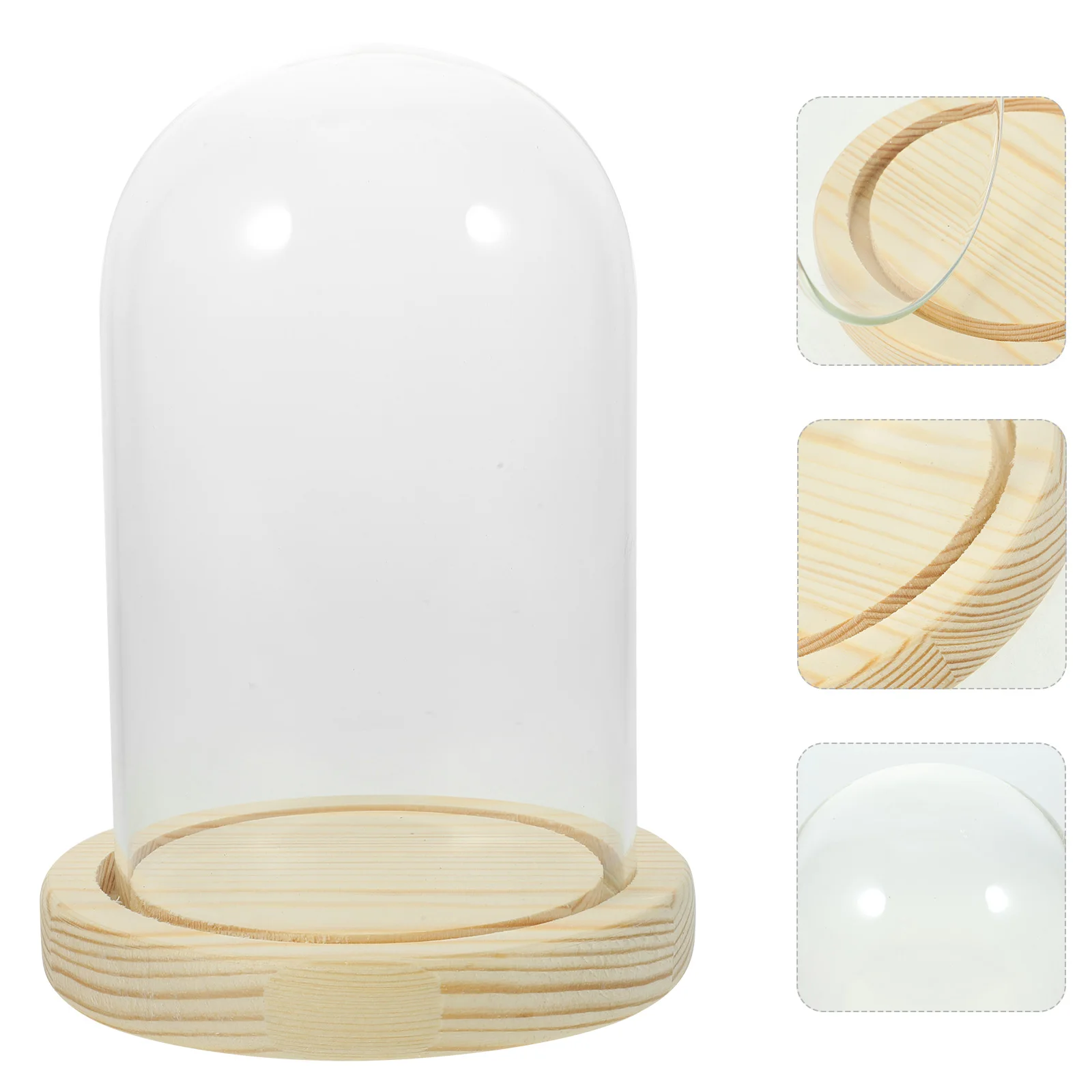 Round Glass Display Cover Transparent Wood Base 9x15cm Natural Cloche for Dried Flowers Decorative Dome Case Home Office Coffee
Round Glass Display Cover Transparent Wood Base 9x15cm Natural Cloche for Dried Flowers Decorative Dome Case Home Office Coffee