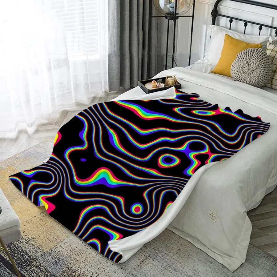 Colorful Wavy Pattern Microfiber Flannel Cover Blanket Bedroom Living Room Sofa Soft And Comfortable Home Decoration
Colorful Wavy Pattern Microfiber Flannel Cover Blanket Bedroom Living Room Sofa Soft And Comfortable Home Decoration