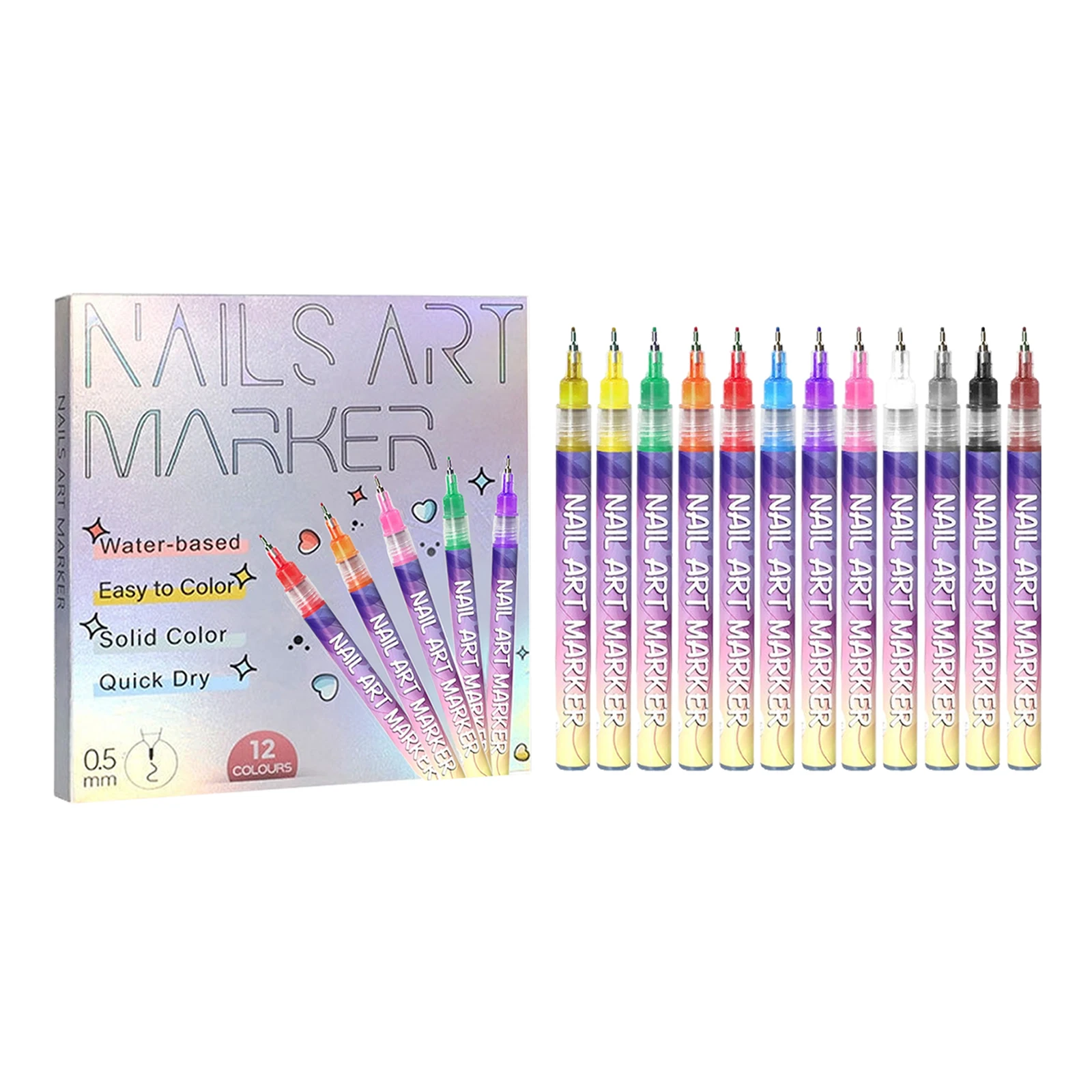 12 Colors 0.5mm DIY Quick Dry Graffiti Dotting Point Liner Pens Nail Art Markers Polish Pen for Drawing Painting DIY Nail Art
12 Colors 0.5mm DIY Quick Dry Graffiti Dotting Point Liner Pens Nail Art Markers Polish Pen for Drawing Painting DIY Nail Art