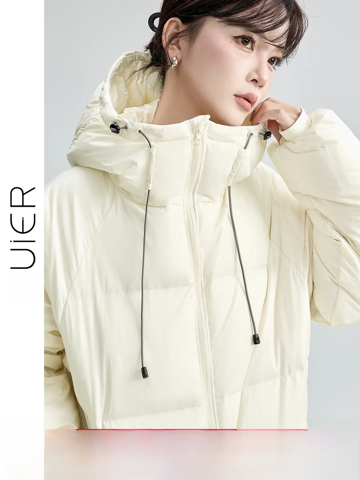 Women's Stand Collar Hooded down Jaet Casual Versatile Warm White Du down Outerwear Thiened Long Sve Zipper Closure
Women's Stand Collar Hooded down Jaet Casual Versatile Warm White Du down Outerwear Thiened Long Sve Zipper Closure