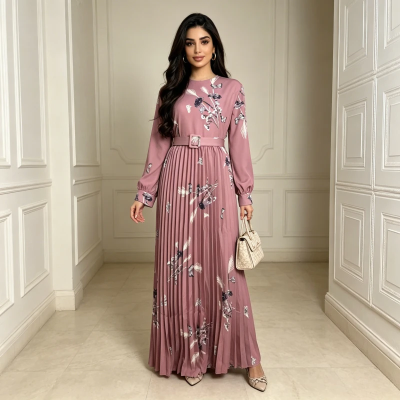 Pleated Dress Women Eid Abaya Party Dresses Sashes Vestidos Ramadan Muslim Morocco Jalabiya Abayas Dubai Kaftan Arab Long Robe
Pleated Dress Women Eid Abaya Party Dresses Sashes Vestidos Ramadan Muslim Morocco Jalabiya Abayas Dubai Kaftan Arab Long Robe