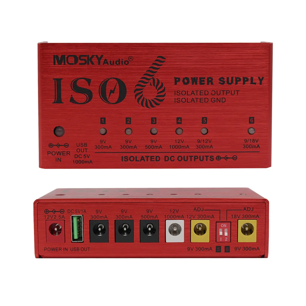 MOSKYAUDIO 7-Channel Effector Power Supply with Independent Short Circuit Protection LED Power Indicator for Guitar Effect
MOSKYAUDIO 7-Channel Effector Power Supply with Independent Short Circuit Protection LED Power Indicator for Guitar Effect