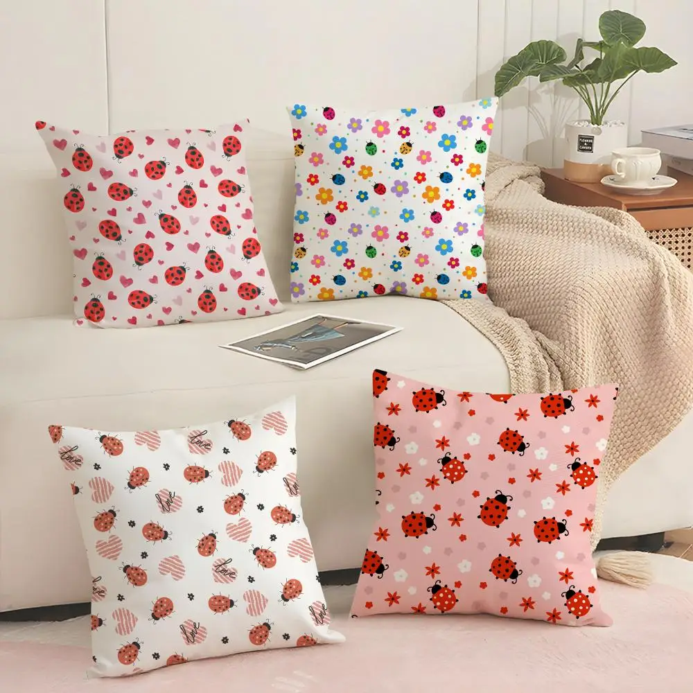 Cute Ladybug pattern Cushion Cover Silky Short Plush with Invisible Zipper Dustproof Sofa Pillow Case for Home Decor
Cute Ladybug pattern Cushion Cover Silky Short Plush with Invisible Zipper Dustproof Sofa Pillow Case for Home Decor