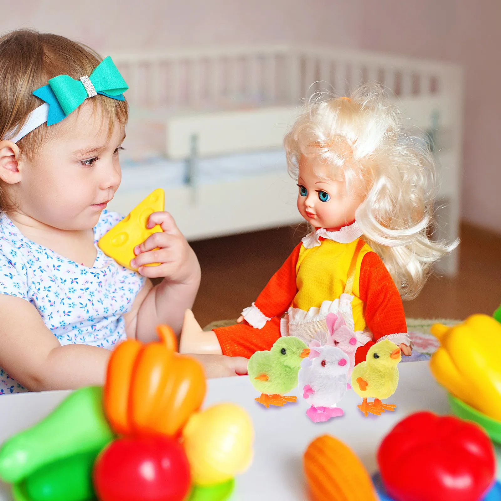 6Pcs and Bunnies Clockwork Playthings Children Wind Up Interactive Gifts for Festivals Imaginative Play
6Pcs and Bunnies Clockwork Playthings Children Wind Up Interactive Gifts for Festivals Imaginative Play