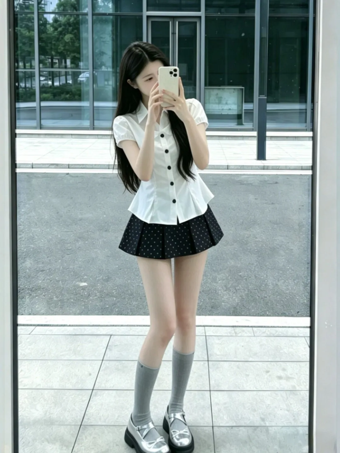 Unique Polka Dot Shirt And Short Skirt Set Gentle Style Comfortable Cotton Summer Fashion Outfit Korean Style High Waist Shorts
Unique Polka Dot Shirt And Short Skirt Set Gentle Style Comfortable Cotton Summer Fashion Outfit Korean Style High Waist Shorts