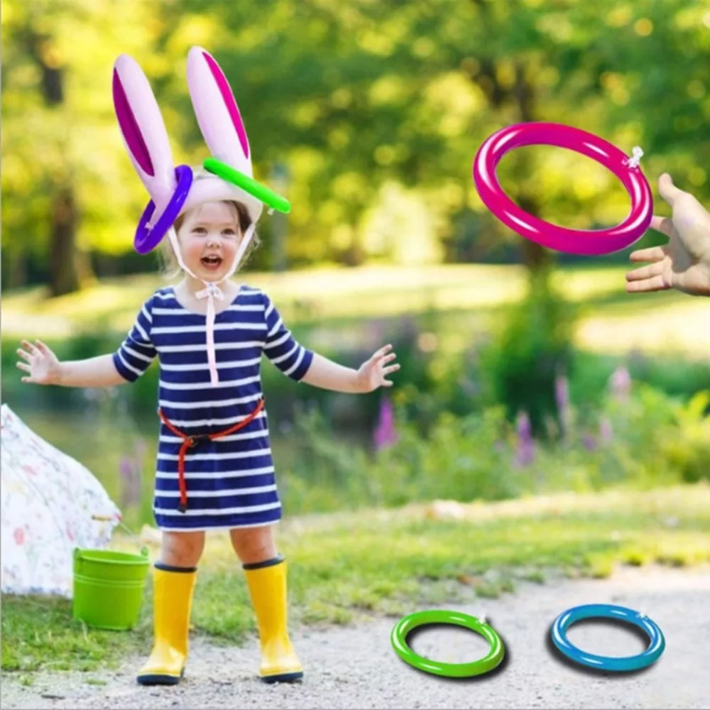Fun PVC Inflatable Bunny Ears Ring Toss Set Colorful Ring Toss Game Bunny Ears Shape Rabbit Ear Throwing Ring Interactive
Fun PVC Inflatable Bunny Ears Ring Toss Set Colorful Ring Toss Game Bunny Ears Shape Rabbit Ear Throwing Ring Interactive