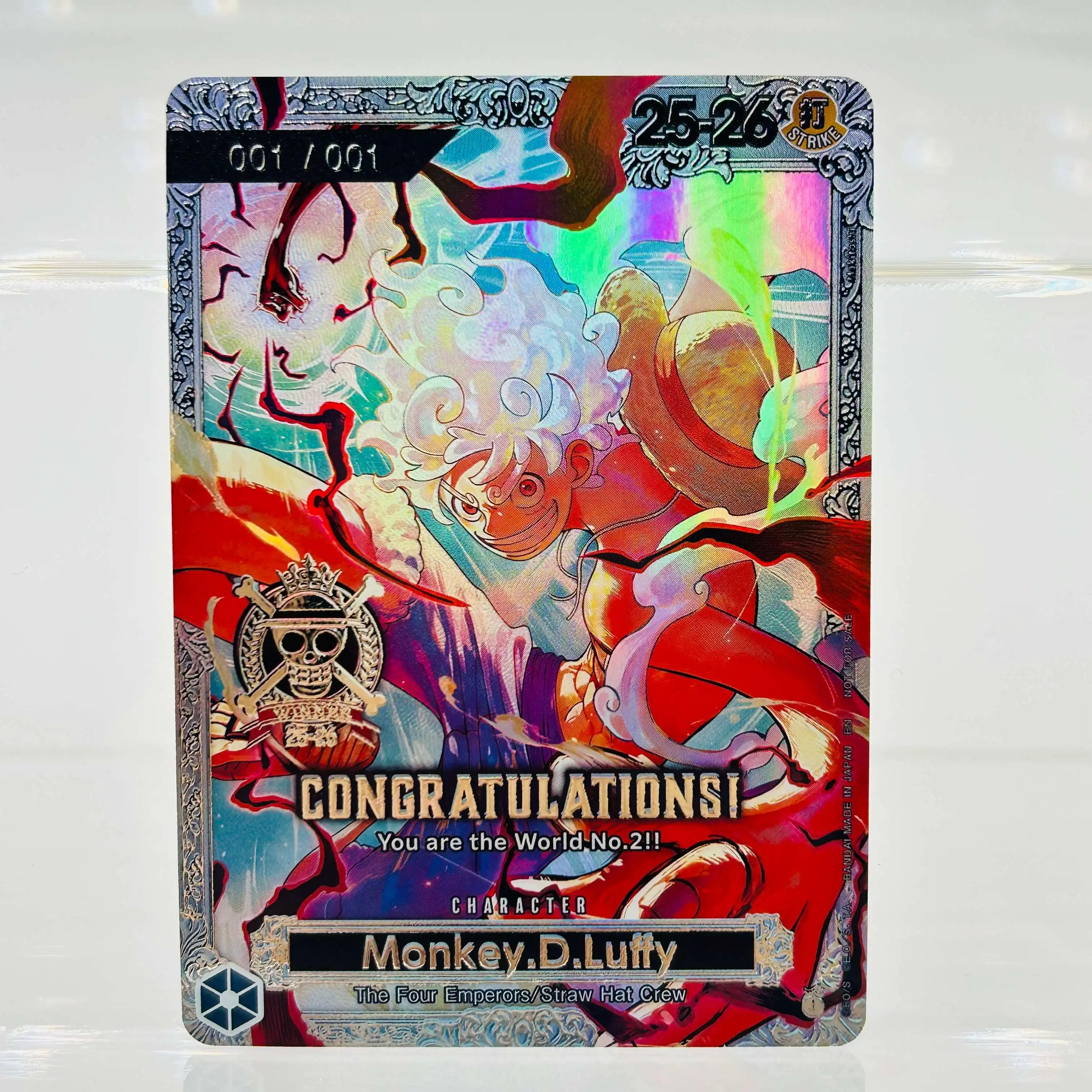 One Piece EN Monkey D. Luffy 001/001 DIY Gold Foil Holographic Textured Premium Anime Collection Card
One Piece EN Monkey D. Luffy 001/001 DIY Gold Foil Holographic Textured Premium Anime Collection Card