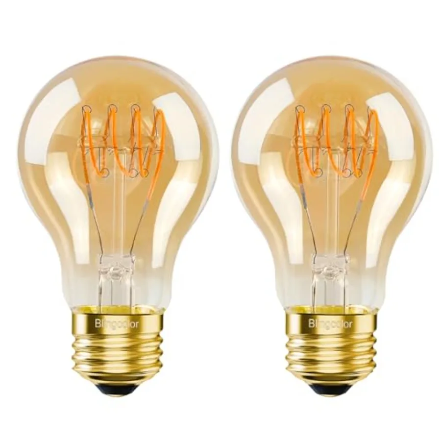 A19 Vintage 6W LED Edison Light Bulbs 60 Watt Equivalent, Dimmable E26 LED Bulbs 60 Watt, Decorative Edison Amber Warm Light Bu
A19 Vintage 6W LED Edison Light Bulbs 60 Watt Equivalent, Dimmable E26 LED Bulbs 60 Watt, Decorative Edison Amber Warm Light Bu