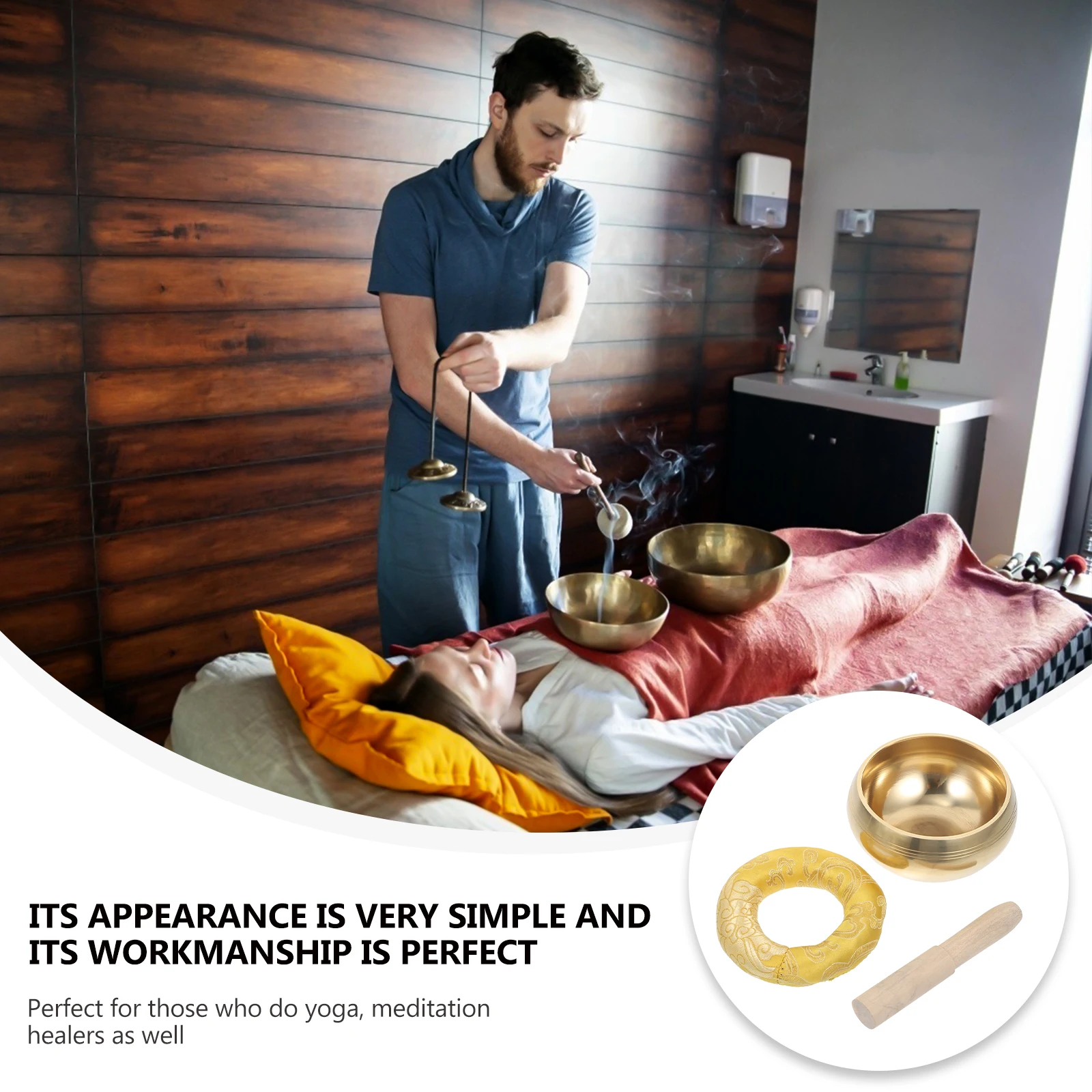 1Set Meditation Singing Bowl Handcrafted Copper Sound Bowl for Relaxation Mindfulness Practice Includes Wood Hammer Mat Kit
1Set Meditation Singing Bowl Handcrafted Copper Sound Bowl for Relaxation Mindfulness Practice Includes Wood Hammer Mat Kit