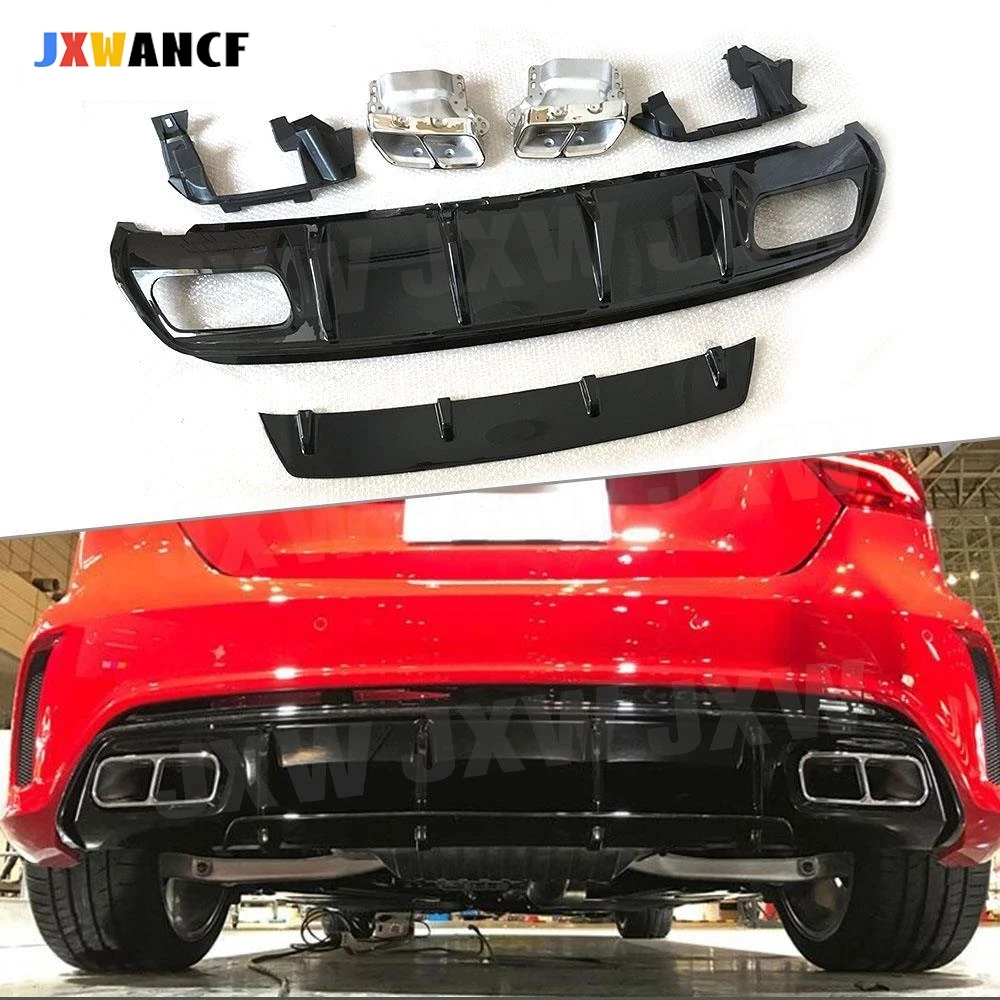 JXWANCF PP диффузор заднего бампера с наконечниками выхлопных газов, 4 выхода для Benz A Class W176 A45 AMG 2013-2019, пластина заднего бампера
JXWANCF PP диффузор заднего бампера с наконечниками выхлопных газов, 4 выхода для Benz A Class W176 A45 AMG 2013-2019, пластина заднего бампера