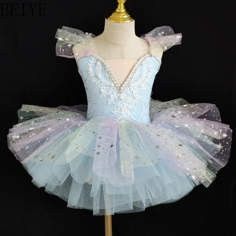 Fairy Princess Girls Ballet Tutu Dress Pearl Rhinestone Gradient Mesh Fly Sleeve Dress Kid Birthday Stage Show Ballerina Costume
Fairy Princess Girls Ballet Tutu Dress Pearl Rhinestone Gradient Mesh Fly Sleeve Dress Kid Birthday Stage Show Ballerina Costume