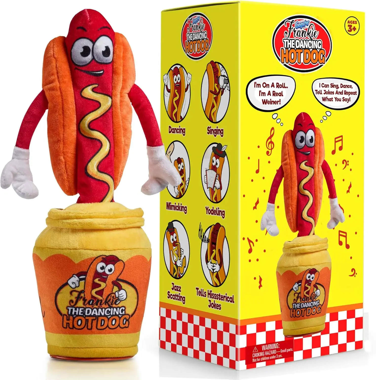 Dancing Talking Plush Toy - Mimics, Tells Jokes, Sings Yodeling Fun Gag Gift for All Ages
Dancing Talking Plush Toy - Mimics, Tells Jokes, Sings Yodeling Fun Gag Gift for All Ages