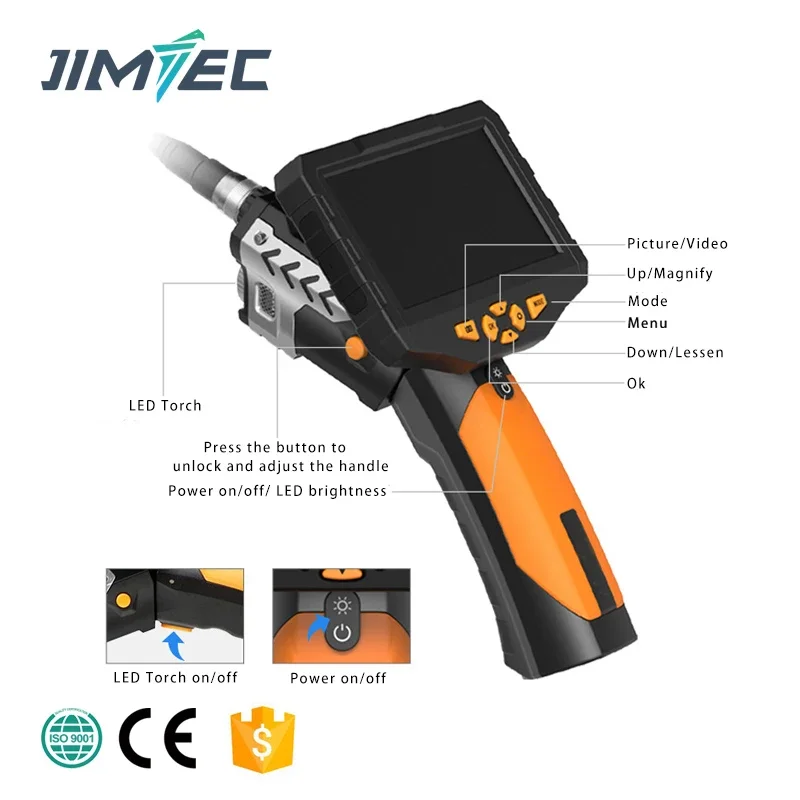 JIMTEC 7.6mm Inspection Camera 5M Cable Video Borescope Camera Industrial Endoscope
JIMTEC 7.6mm Inspection Camera 5M Cable Video Borescope Camera Industrial Endoscope