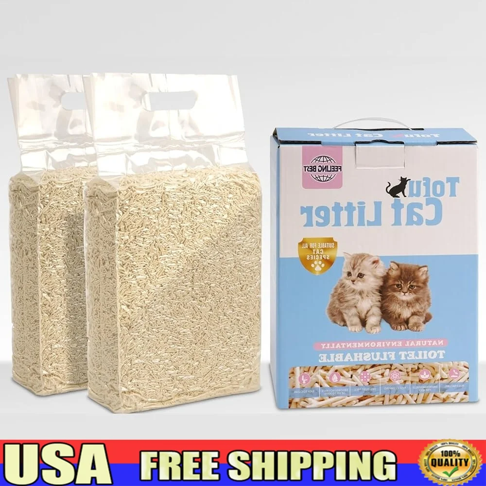 Tofu Cat Litter 11.2LB Flushable Clumping Natural Odor Control Ultra Absorbent Dust-Free Pea Husk Cornstarch Safe Cats
Tofu Cat Litter 11.2LB Flushable Clumping Natural Odor Control Ultra Absorbent Dust-Free Pea Husk Cornstarch Safe Cats