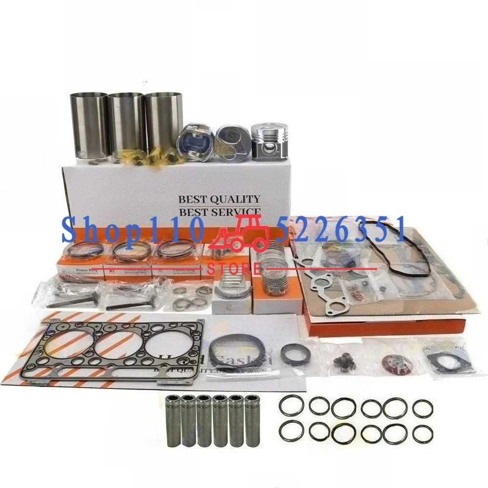 1A091-21114 Overhaul Rebuild Kit For Kubota D1703 Piston Rings Cylinder Liner Full Gasket Set Engine Parts 87*2HK+2+5mm
1A091-21114 Overhaul Rebuild Kit For Kubota D1703 Piston Rings Cylinder Liner Full Gasket Set Engine Parts 87*2HK+2+5mm