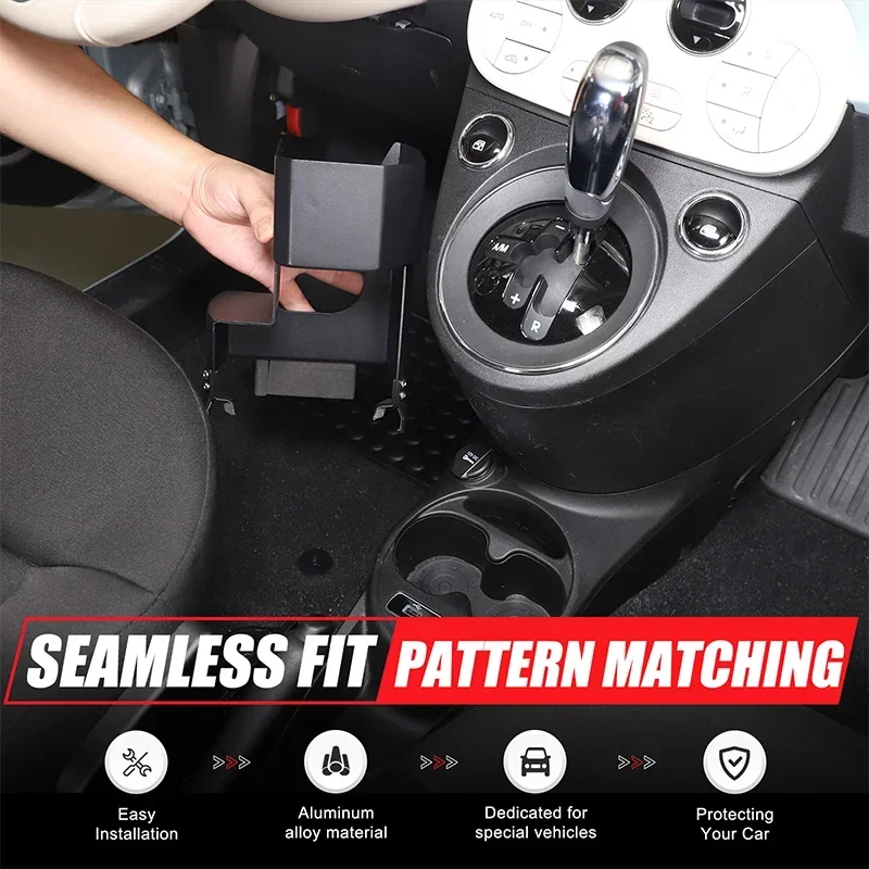 Aluminum Alloy Black For Fiat 500 2016+ Car center console heightening and widening water cup holder car decoration accessories
Aluminum Alloy Black For Fiat 500 2016+ Car center console heightening and widening water cup holder car decoration accessories