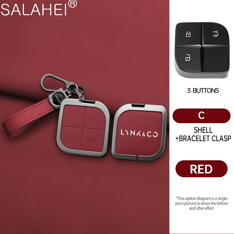 Metal Leather Car Remote Key Case Cover Shell For LYNK&CO 01 02 03 05 06 09 2022 2023 2024 Key Protector Keychain Accessories
Metal Leather Car Remote Key Case Cover Shell For LYNK&CO 01 02 03 05 06 09 2022 2023 2024 Key Protector Keychain Accessories