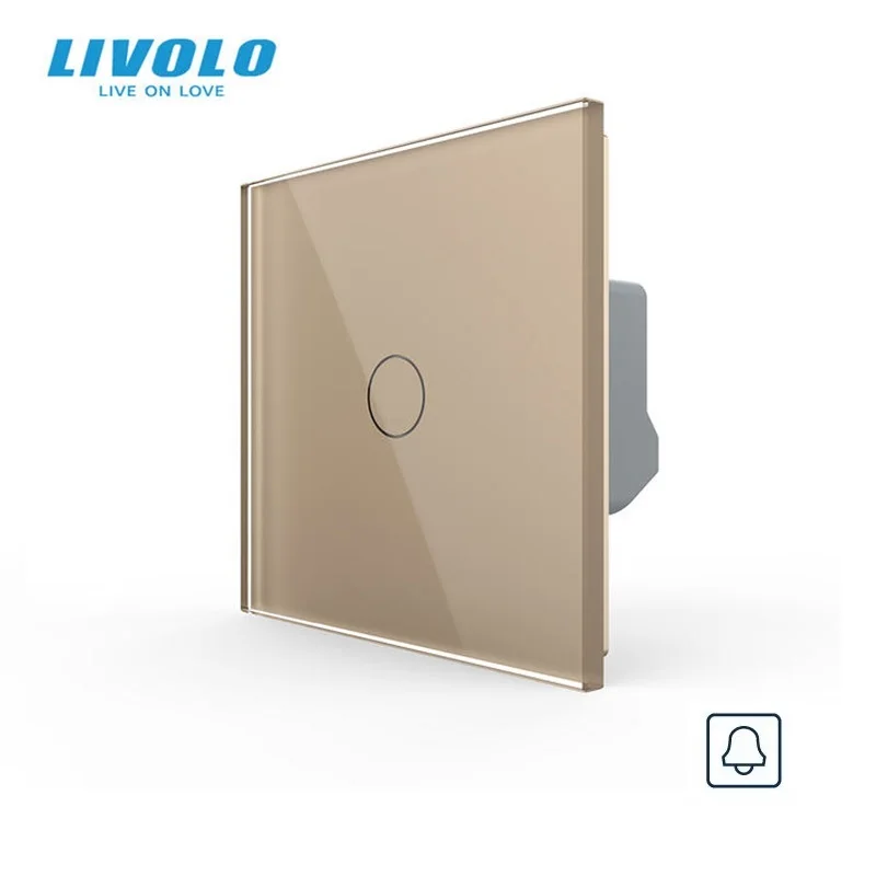 Livolo EU Standard, Door Bell Switch, Crystal Glass Switch Panel, 220~250V Touch Screen Door Bell Switch,VL-C701B-11
Livolo EU Standard, Door Bell Switch, Crystal Glass Switch Panel, 220~250V Touch Screen Door Bell Switch,VL-C701B-11