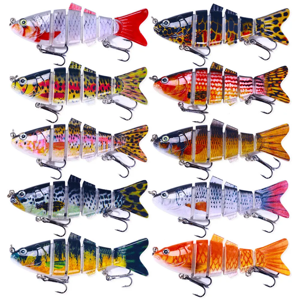 10CM 18.2G 6-Segmented Swimbait 10 Colors Realistic Hard Lure Long Cast Freshwater Saltwater Durable Fishing Bait
10CM 18.2G 6-Segmented Swimbait 10 Colors Realistic Hard Lure Long Cast Freshwater Saltwater Durable Fishing Bait