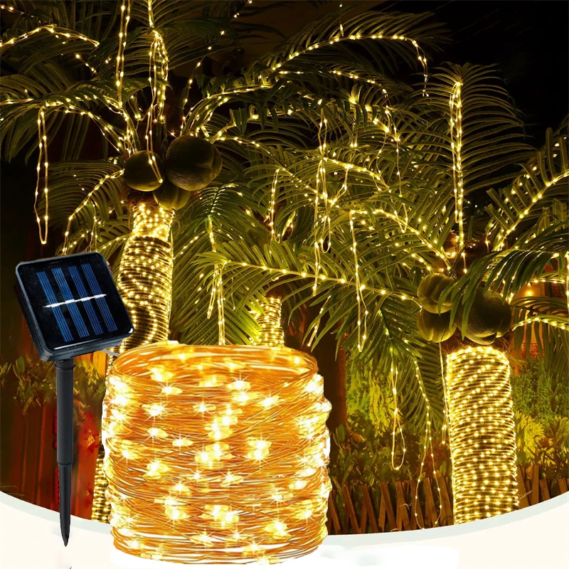 Солнечная гирлянда для улицы, водонепроницаемая, 8-режимная медная проволока, сказочный свет, садовый светильник, используется для наружного кемпинга, свадьбы
Солнечная гирлянда для улицы, водонепроницаемая, 8-режимная медная проволока, сказочный свет, садовый светильник, используется для наружного кемпинга, свадьбы