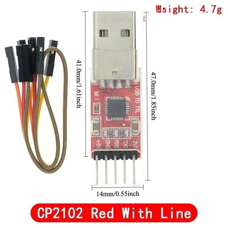 2pcs CP2102 USB to TTL Serial Module UART STC Programmer with 5 Dupont Cables for Arduino ESP32 Download
2pcs CP2102 USB to TTL Serial Module UART STC Programmer with 5 Dupont Cables for Arduino ESP32 Download