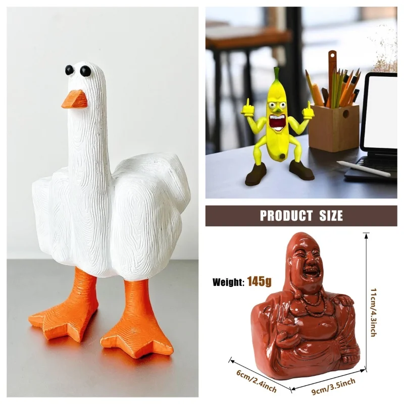 No Toxic Waterproof Banana Gnomes Sculptures Lawn Ornaments Decorations Middle Finger Banana Man Funny Gifts for Home Office 
No Toxic Waterproof Banana Gnomes Sculptures Lawn Ornaments Decorations Middle Finger Banana Man Funny Gifts for Home Office