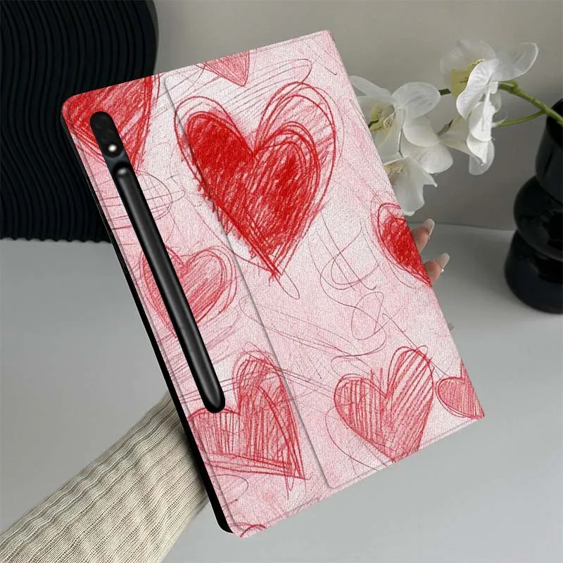Cartoon Red Heart Pattern Tablet Case For Samsung Galaxy Tab S7 S8 S9 S10 FE Lite Gift
Cartoon Red Heart Pattern Tablet Case For Samsung Galaxy Tab S7 S8 S9 S10 FE Lite Gift