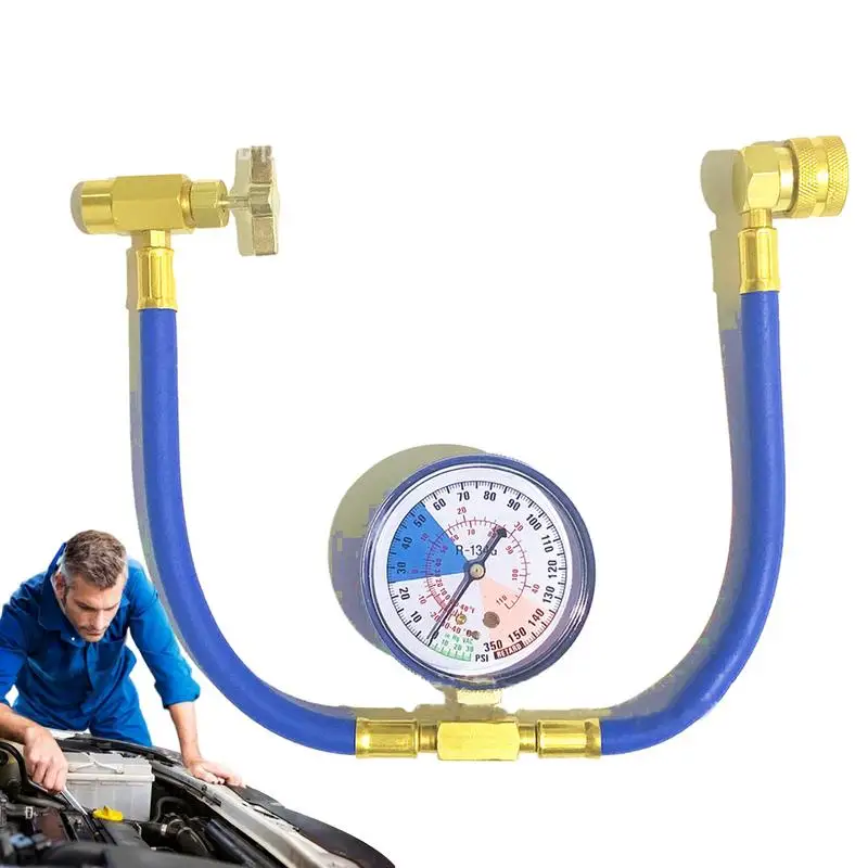 Refrigerant Charging Hose R134a Refrigerant Recharge Kit With Pressure Gauge M14 Or 1/2 Inch Thread For Auto Air Conditioner
Refrigerant Charging Hose R134a Refrigerant Recharge Kit With Pressure Gauge M14 Or 1/2 Inch Thread For Auto Air Conditioner