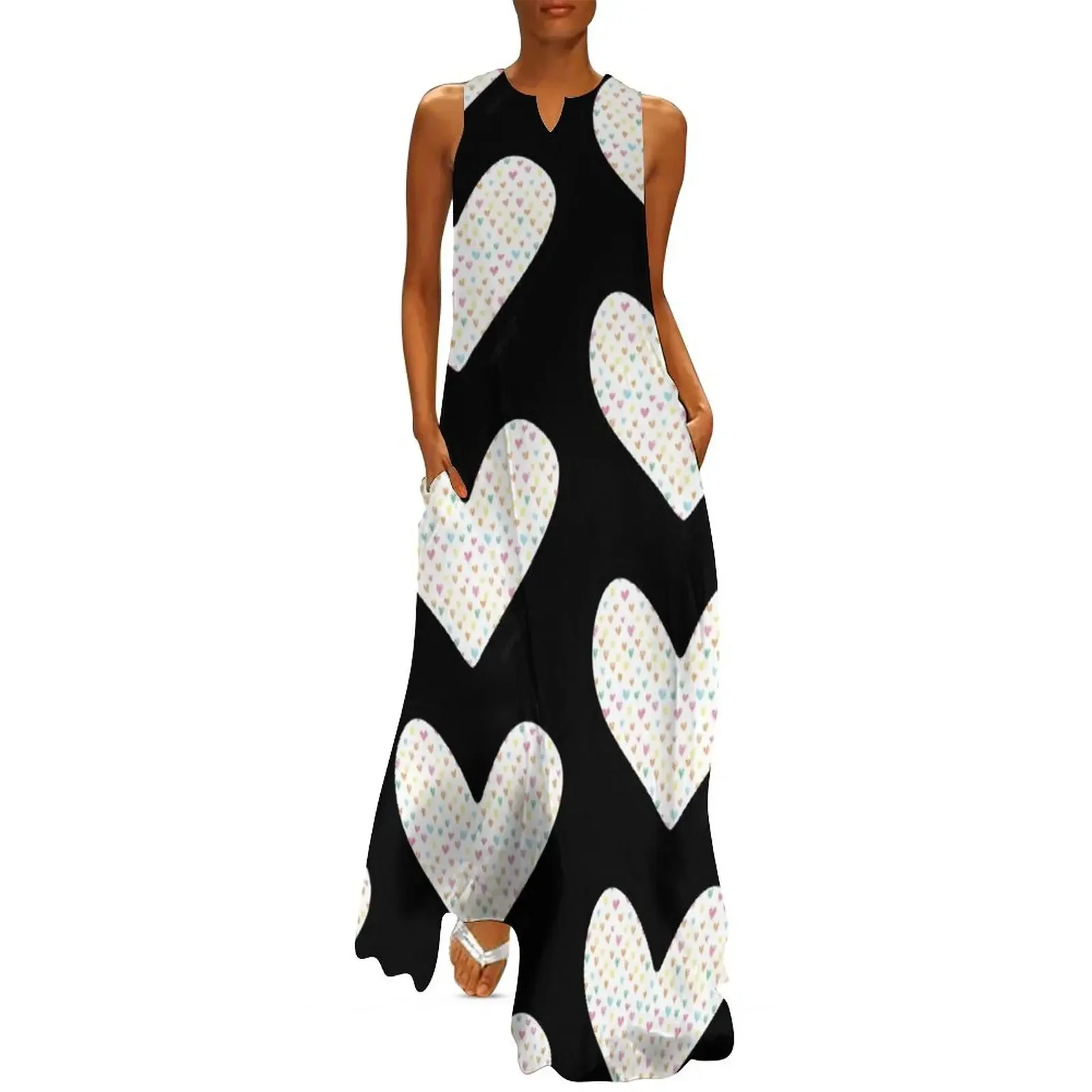 Big White Pattern Heart - LOVE! Long Dress elegant chic women dresses promotion dress women summer summer dress daily
Big White Pattern Heart - LOVE! Long Dress elegant chic women dresses promotion dress women summer summer dress daily