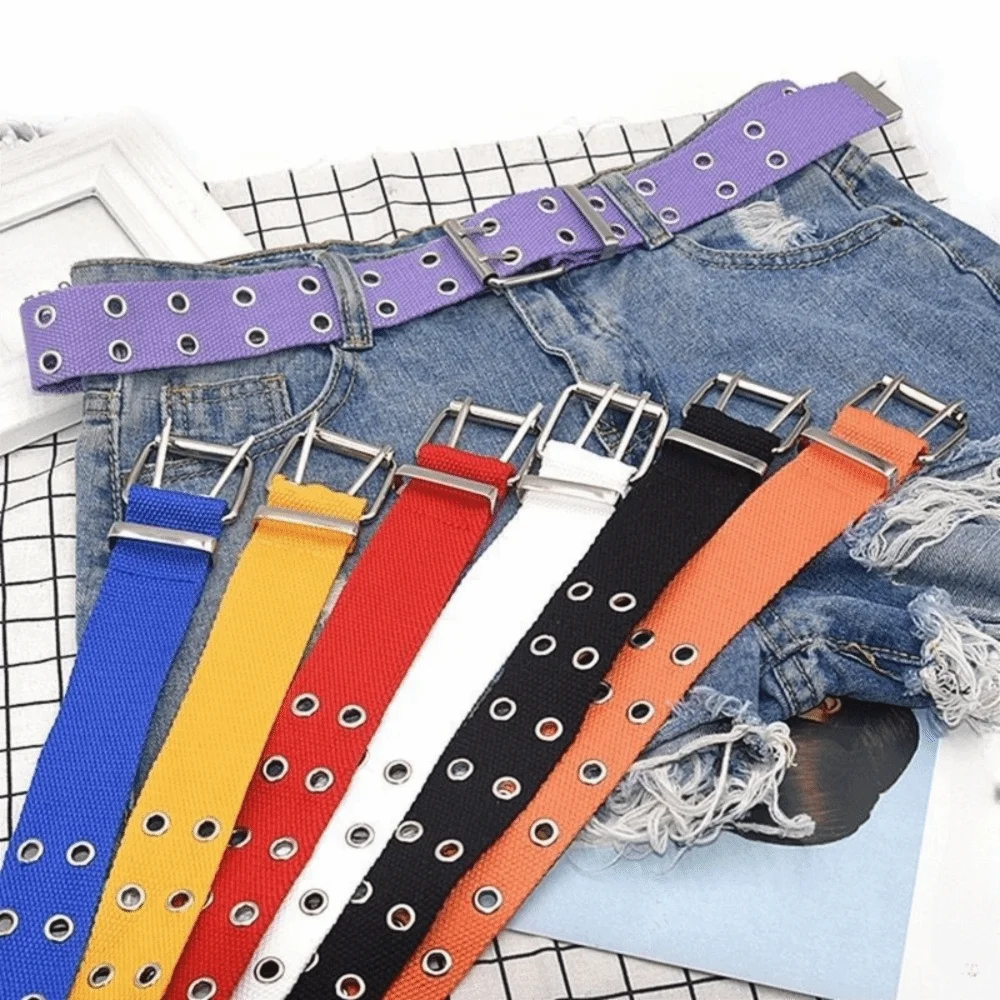 Versatile Solid Color Canvas Waist Belt Nylon Metal Buckle Woven Belts Double Row Needle Buckle Men's Belt Outdoor Activities
Versatile Solid Color Canvas Waist Belt Nylon Metal Buckle Woven Belts Double Row Needle Buckle Men's Belt Outdoor Activities