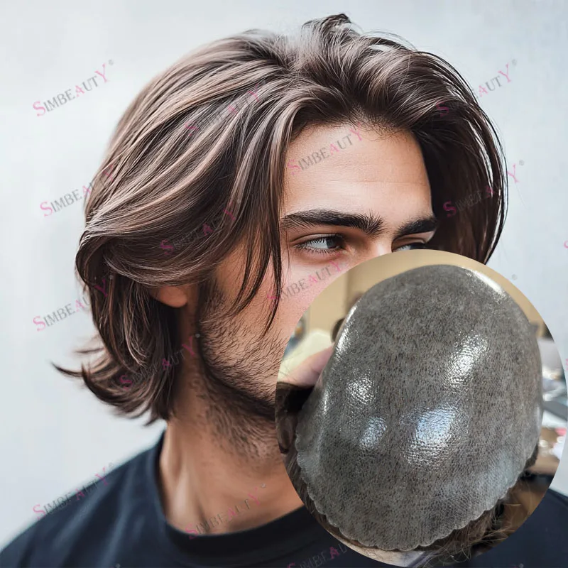 Brown Blonde 6Inch Long Remy HUman Hair Men's Toupee Hair System Prosthesis Hairloss Man Durable Natural Hairline Hair Grey Wigs
Brown Blonde 6Inch Long Remy HUman Hair Men's Toupee Hair System Prosthesis Hairloss Man Durable Natural Hairline Hair Grey Wigs