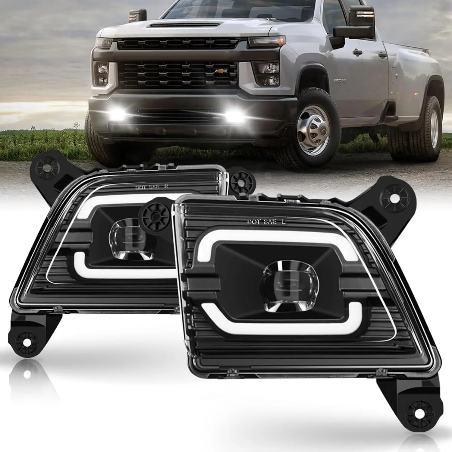 Светодиодные противотуманные фары с ДХО для 2019 2020 2021 2022 2023 Chevrolet Silverado 1500 2500HD 3500HD Комплекты противотуманных фар Chevry указателей поворота
Светодиодные противотуманные фары с ДХО для 2019 2020 2021 2022 2023 Chevrolet Silverado 1500 2500HD 3500HD Комплекты противотуманных фар Chevry указателей поворота