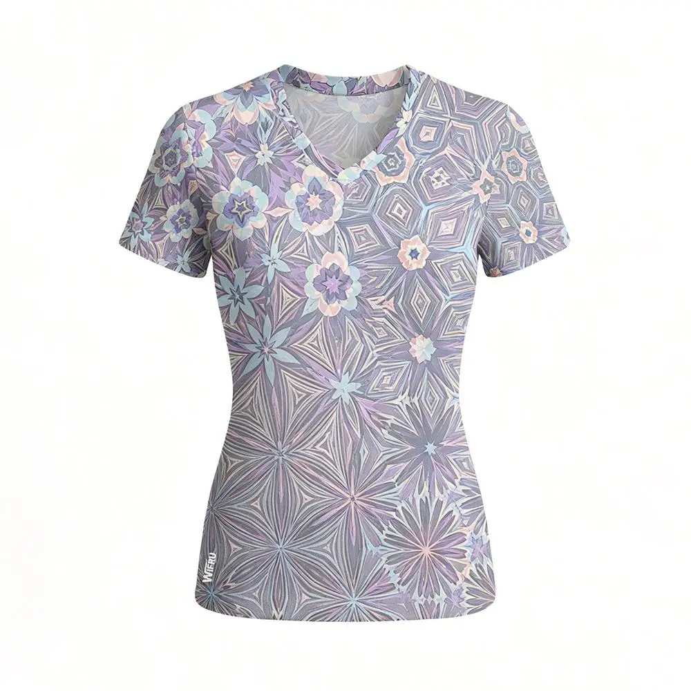 Women Purple Floral Geometric Print T-Shirt Daily Outdoor Vacation Leisure Short Sleeve Tops Summer Fashion Slim Fit V-Neck Tees
Women Purple Floral Geometric Print T-Shirt Daily Outdoor Vacation Leisure Short Sleeve Tops Summer Fashion Slim Fit V-Neck Tees