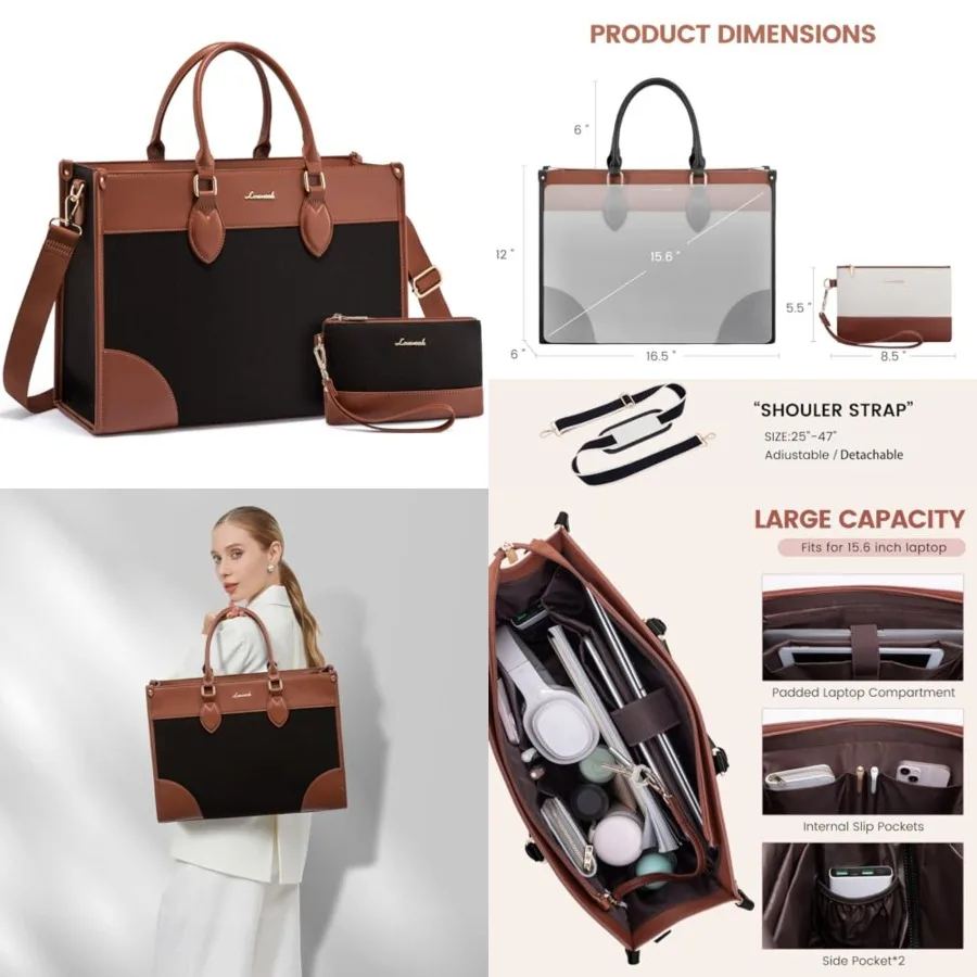 Laptop Bag for Women lnch, Waterproof Laptops Tote Bags for Womens, Professional Work Bags for Women with Cup Holder, Large Lap
Laptop Bag for Women lnch, Waterproof Laptops Tote Bags for Womens, Professional Work Bags for Women with Cup Holder, Large Lap