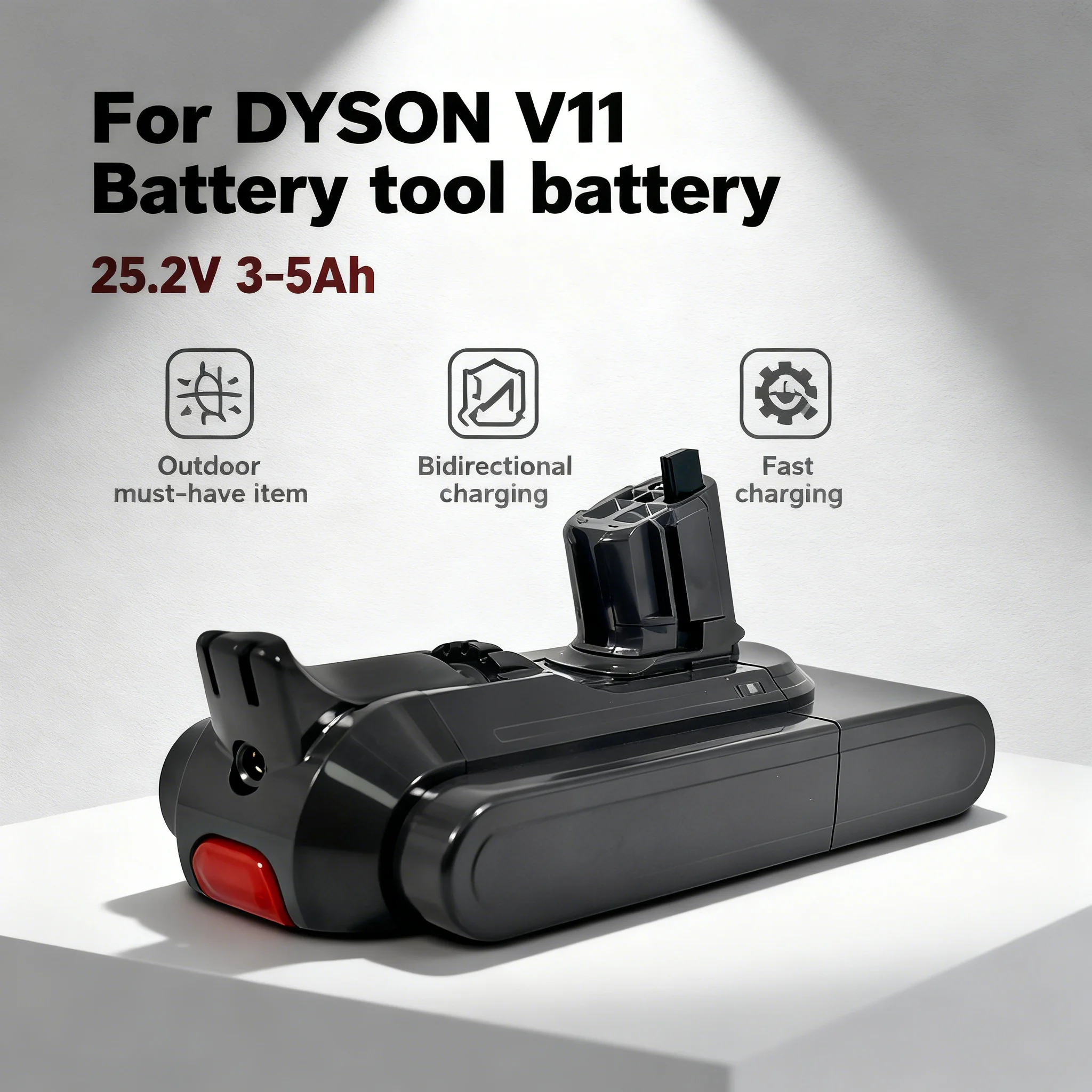 Литий-ионная аккумуляторная батарея 25,2 В 3-5 Ач для серии пылесосов Dyson V11 Absolute Animal SV11
Литий-ионная аккумуляторная батарея 25,2 В 3-5 Ач для серии пылесосов Dyson V11 Absolute Animal SV11