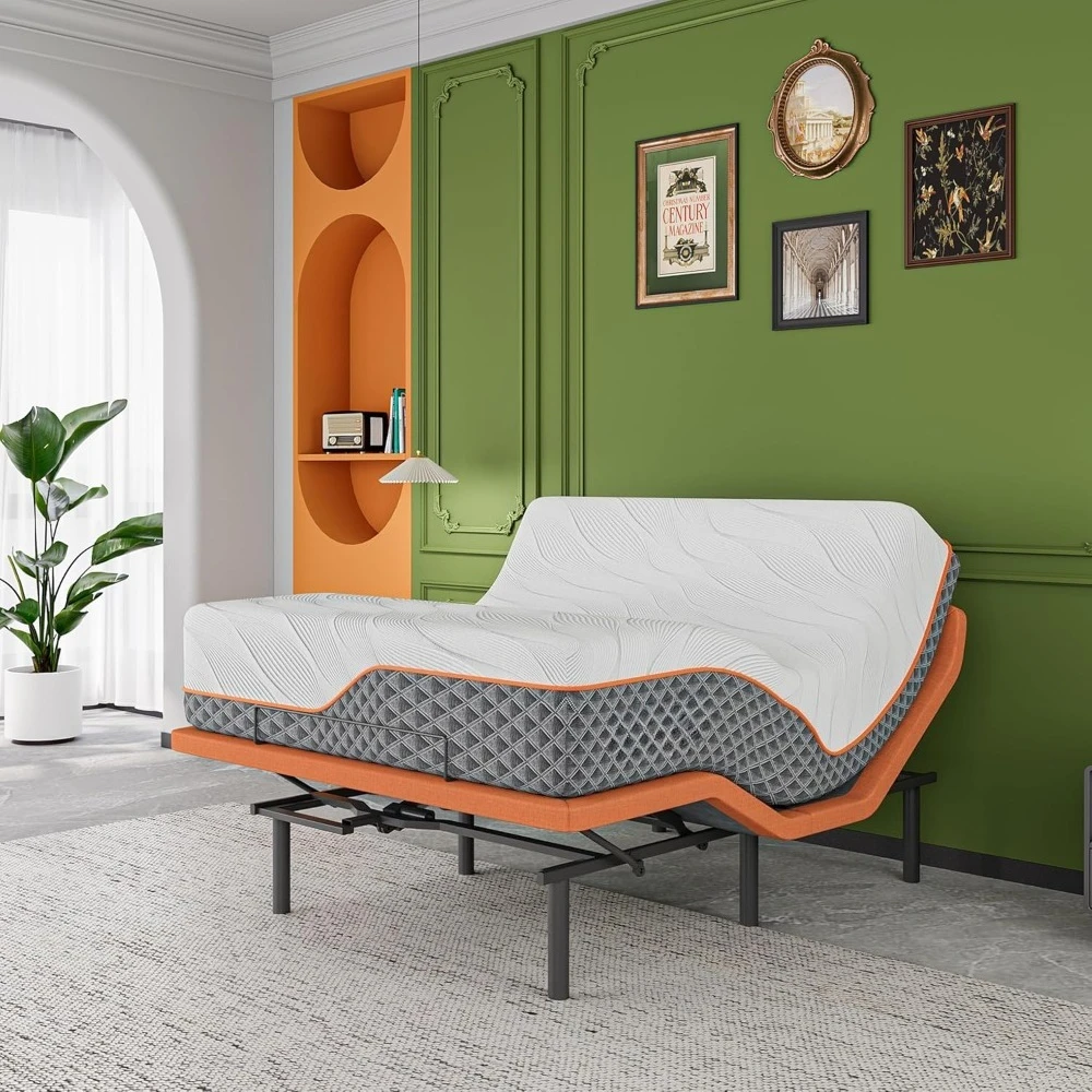Queen Adjustable Bed Frame + 14” Hybrid Matt, Bed Base with Massage, Ergonomic Incline, Queen Adjustable Bed Frame
Queen Adjustable Bed Frame + 14” Hybrid Matt, Bed Base with Massage, Ergonomic Incline, Queen Adjustable Bed Frame