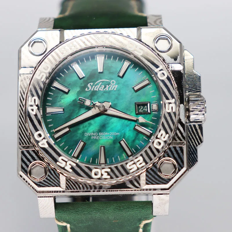 SIDAXIN Men Automatic Watch 42mm Square Mechanical Wristwatch Damascus Steel Diver 20ATM Waterproof BGW-9 Luminous PT5000
SIDAXIN Men Automatic Watch 42mm Square Mechanical Wristwatch Damascus Steel Diver 20ATM Waterproof BGW-9 Luminous PT5000
