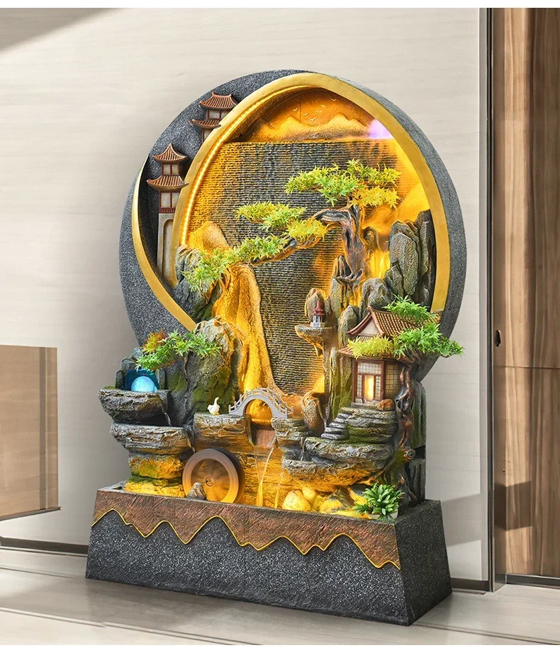 XZ1Rockery flowing water fountain Chinese living room screen partition floor ornament circulating water landscaping courtyard
XZ1Rockery flowing water fountain Chinese living room screen partition floor ornament circulating water landscaping courtyard
