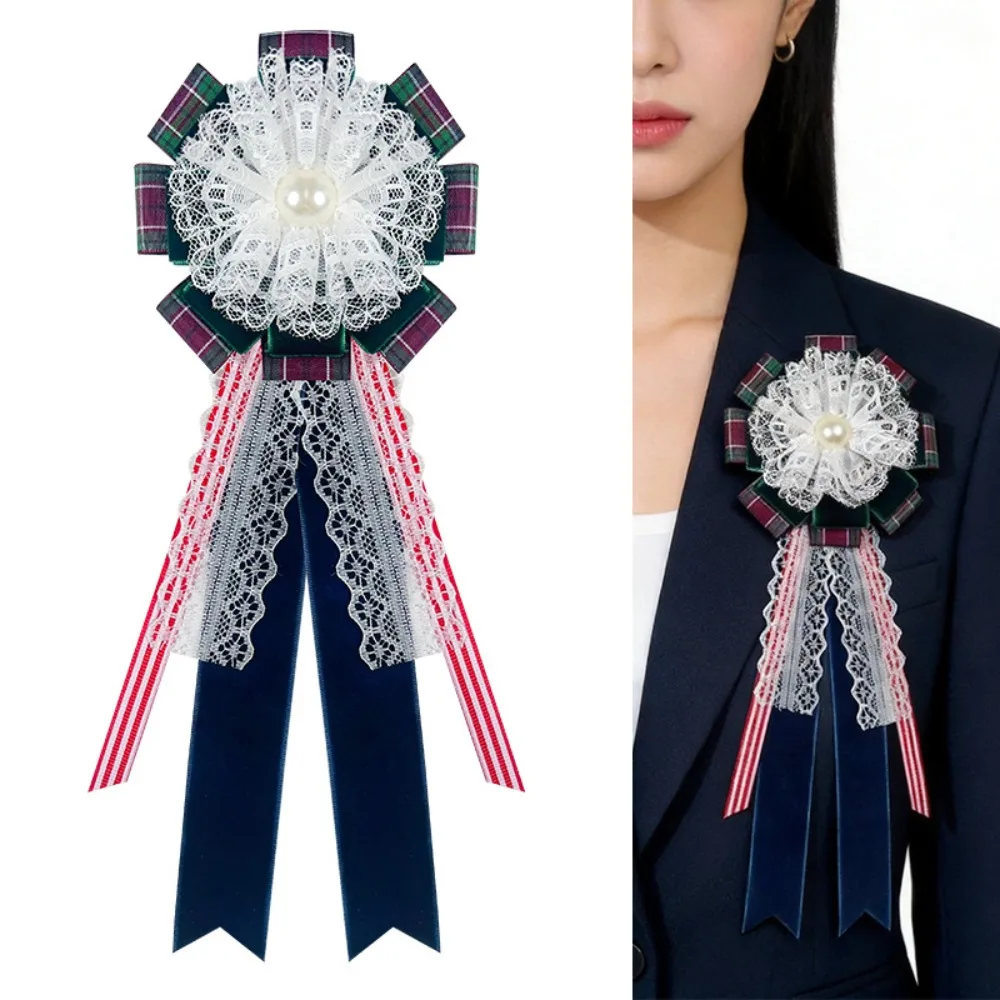 Korean Trendy Lace Fabric Bow Tie Brooch Bowknot Ribbon Pin Badge Shirt Dress Collar Pins for Women Accessories Jewelry Gift
Korean Trendy Lace Fabric Bow Tie Brooch Bowknot Ribbon Pin Badge Shirt Dress Collar Pins for Women Accessories Jewelry Gift