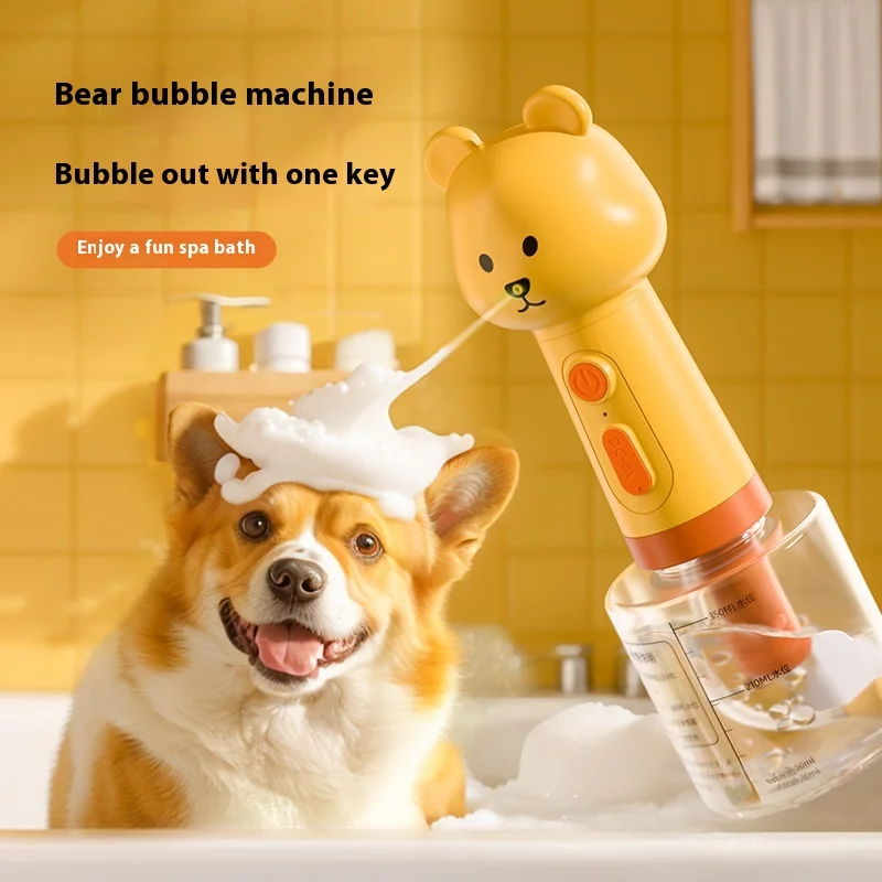 Yellow pet cleaning bath electric foam machine, wired charging, automatic hand sanitizer dispenser, foam machine, pet accessory
Yellow pet cleaning bath electric foam machine, wired charging, automatic hand sanitizer dispenser, foam machine, pet accessory