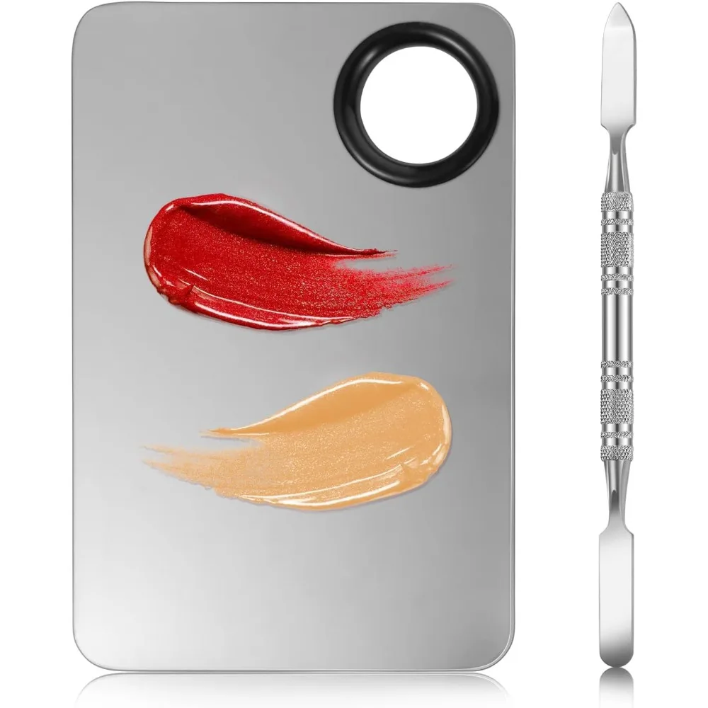 Dual-Purpose Makeup Palette - Stainless Steel with Mixing Spatula for Foundation and Eye Shadow Art
Dual-Purpose Makeup Palette - Stainless Steel with Mixing Spatula for Foundation and Eye Shadow Art